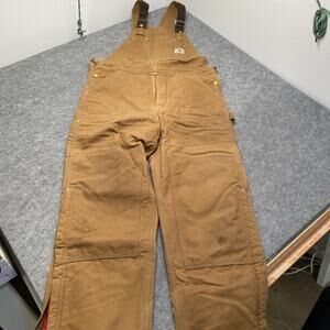 Carhartt Overalls Tan, Mens 36 X 32 - Dirt Stains